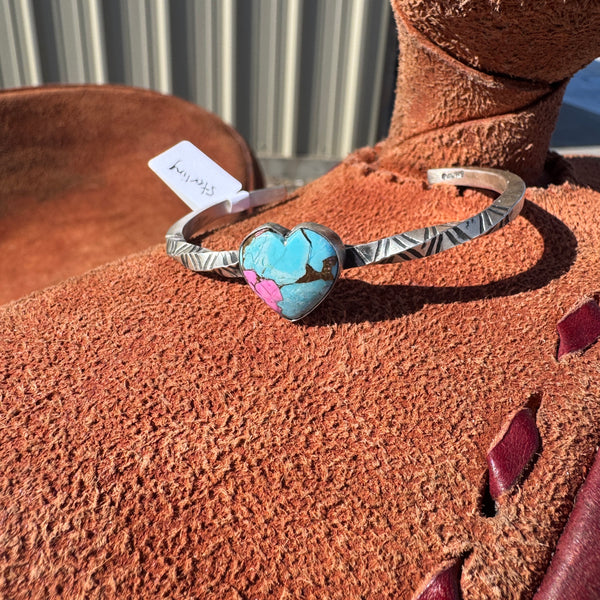 Cotton Candy Heart Bracelet