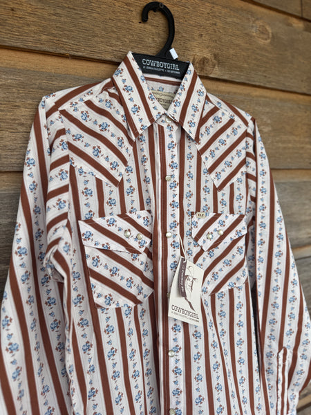 Cowboygirl Rusty Rose Stripe Longsleeve