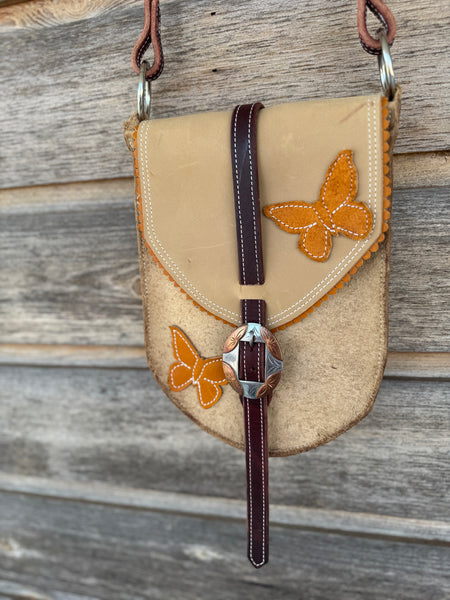 Legging Pocket Purse - Sandy Tan & Butterflies 4