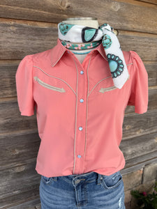 Smile Pockets & Puff Sleeves - Peach