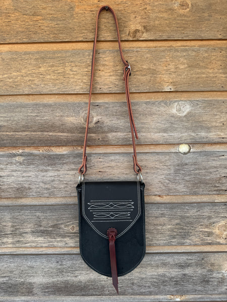 Legging Pocket Purse - Boot Stitch Black 7