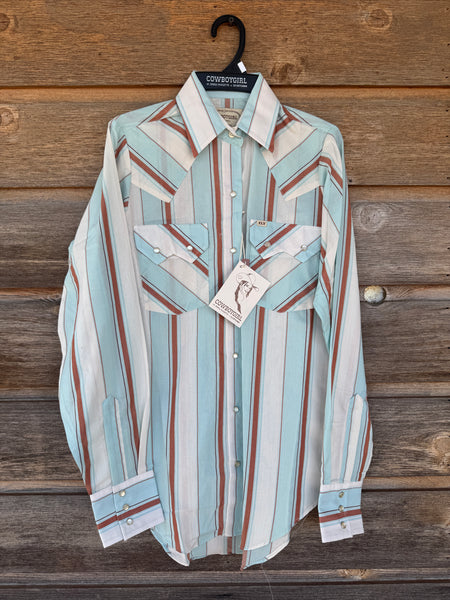 Cowboygirl Ranch Turquoise Stripe Longsleeve