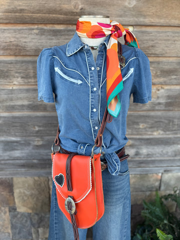 Smile Pockets & Puff Sleeves - Denim