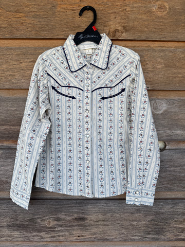 Girl's Wallpaper Pearl Snap Shirt