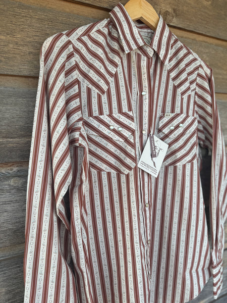 Cowboygirl Rust Lucky Horseshoe Pearl Snap