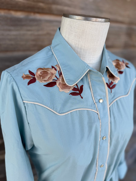 Dusty Aqua Western Dress