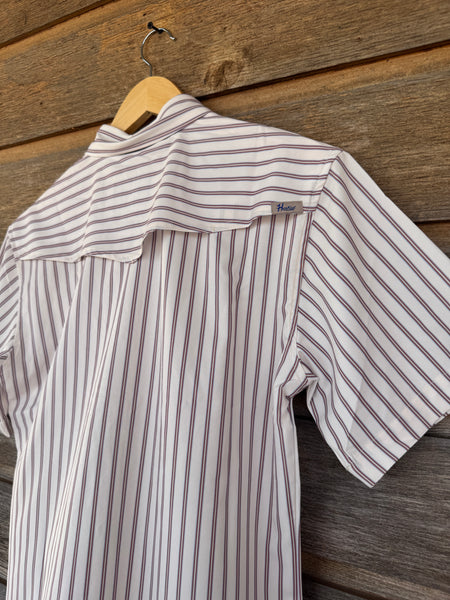 The Bronc Performance Shirt - Cream  & Brown
