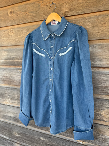 Denim Smile Pockets Long Sleeve