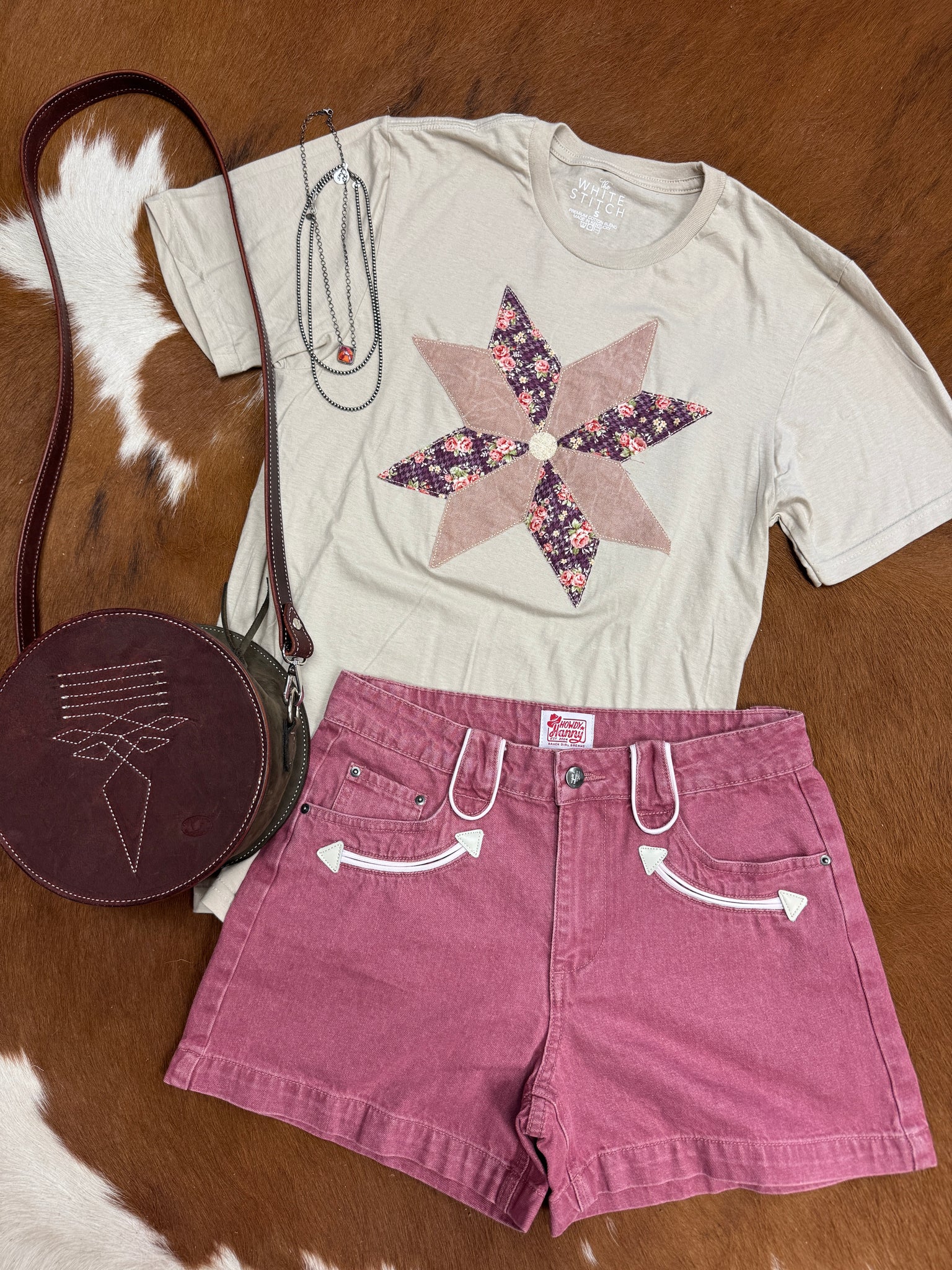 Rose Western Shorts