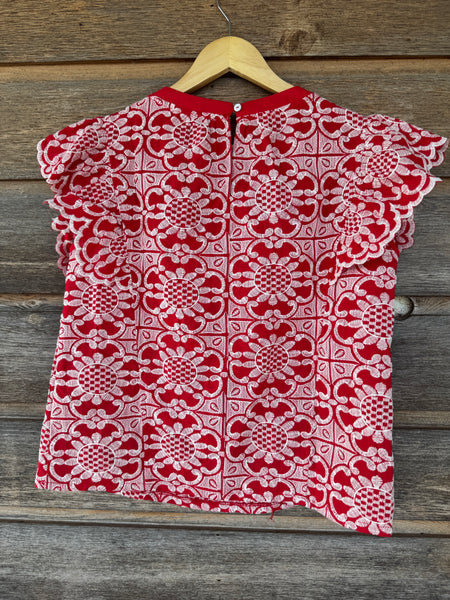 The Rosey Embroidery Top