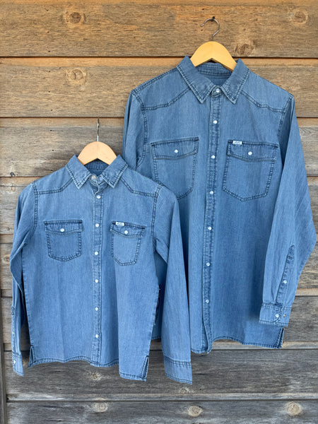 Youth Performance Long Sleeve - Denim