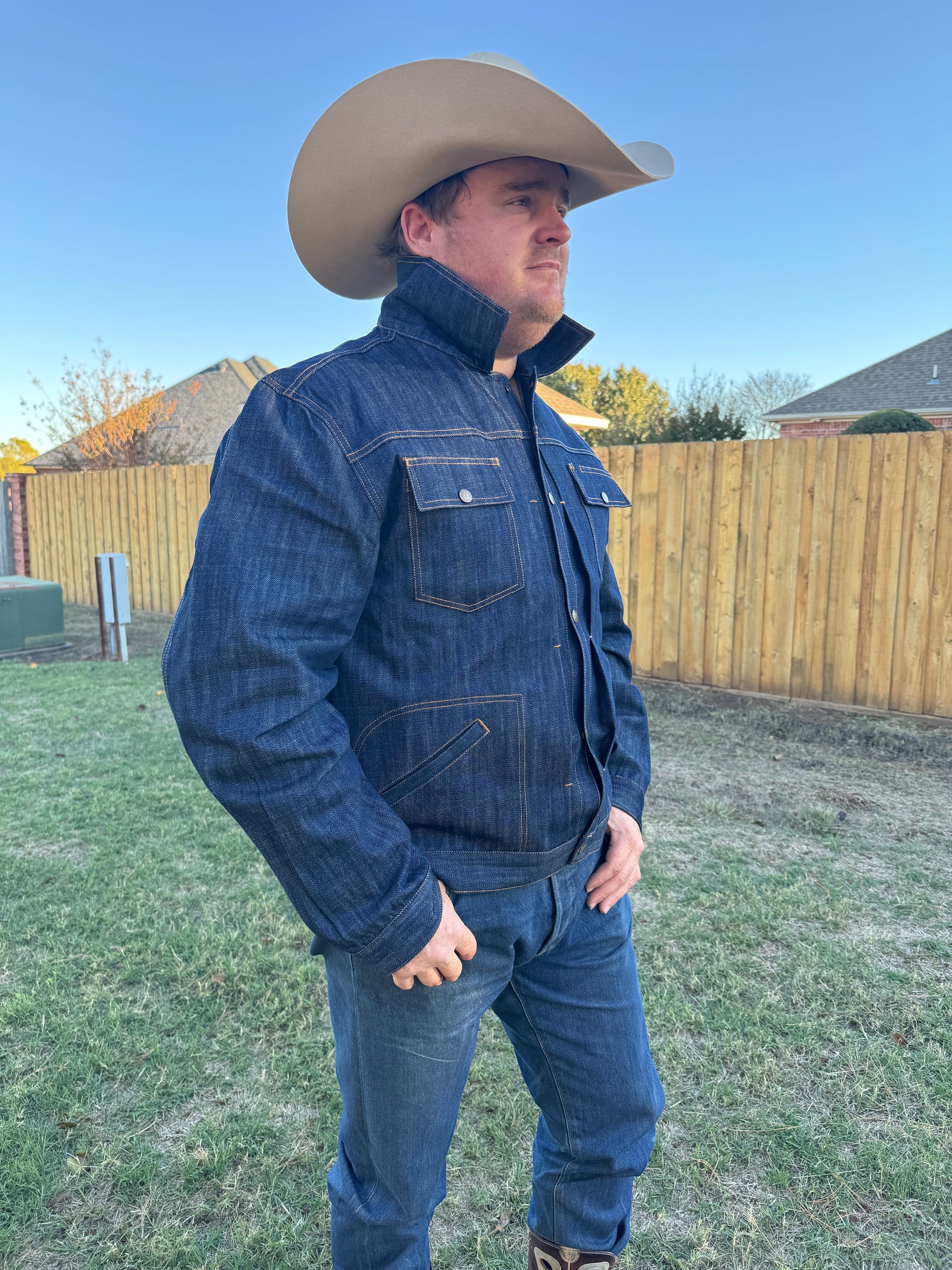 Ely Cattleman Denim Jacket – Crooked Skull Leather