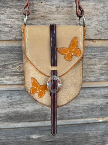 Legging Pocket Purse - Sandy Tan & Butterflies 4