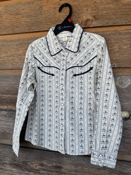 Girl's Wallpaper Pearl Snap Shirt
