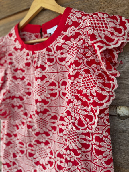 The Rosey Embroidery Top
