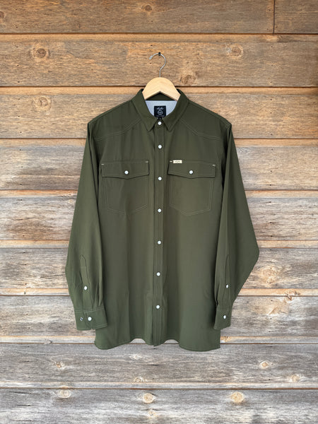 Olive Green Performance Long Sleeve