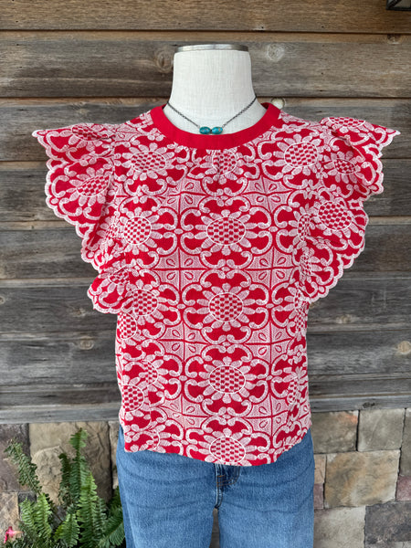 The Rosey Embroidery Top