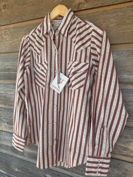 Cowboygirl Rust Lucky Horseshoe Pearl Snap