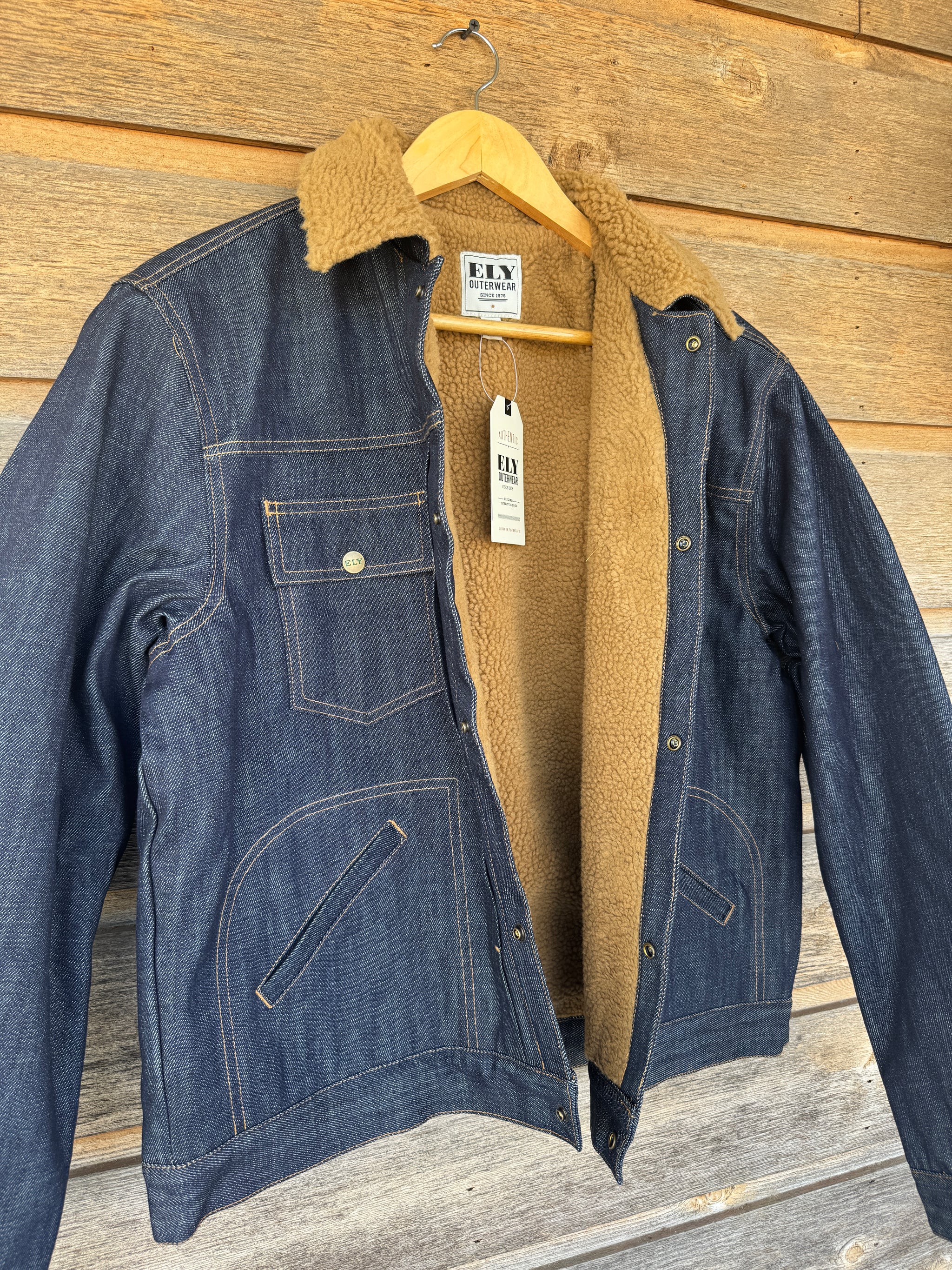 Ely Cattleman Vintage Reissue Denim Jacket with Sherpa – Crooked 