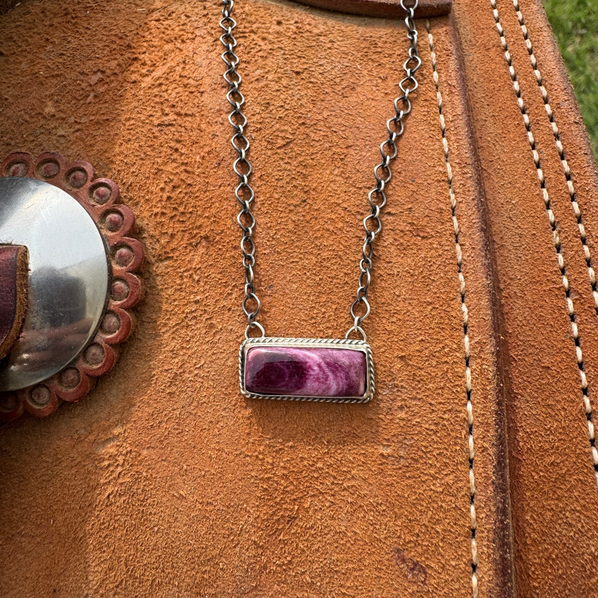 Purple Spiny Oyster Bar Necklace