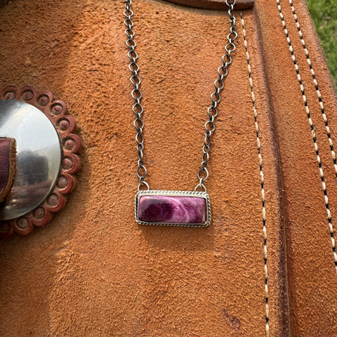 Purple Spiny Oyster Bar Necklace