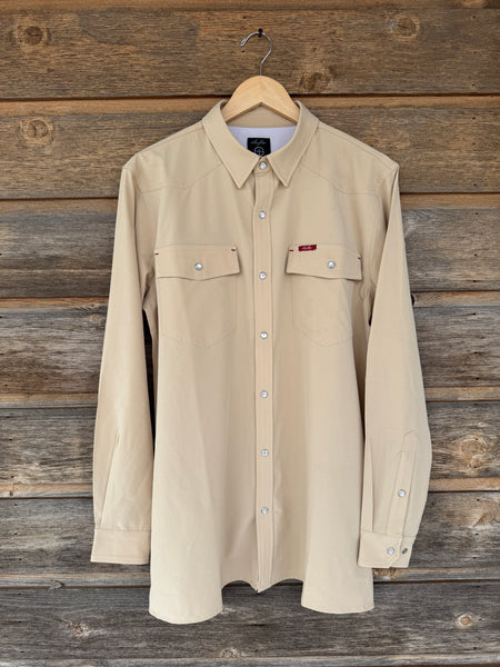 Cowboy Khaki Performance Long Sleeve