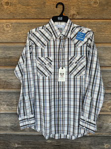 Ely Cattlemen Pro Outdoor Western Shirt - Tan Plaid