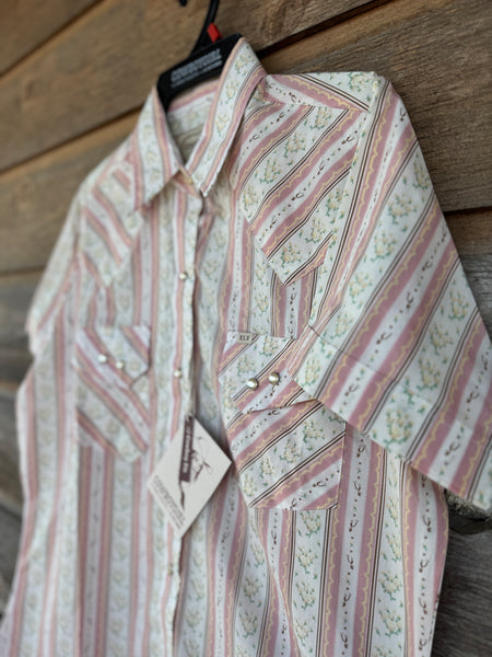 Cowboygirl Blossom Stripe and Spurs Shortsleeve