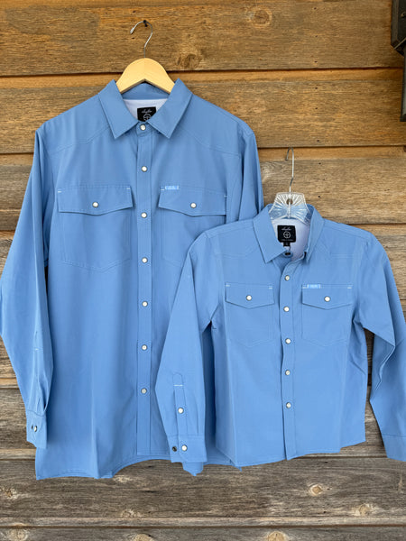 Youth Performance Long Sleeve - Sky Blue