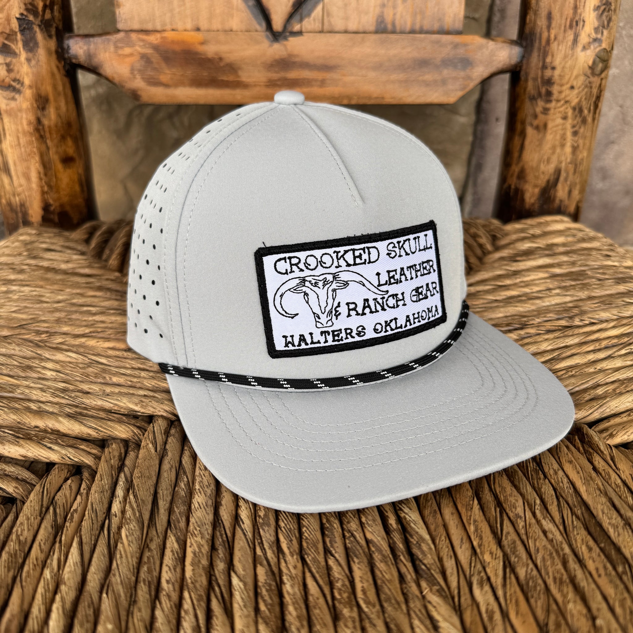 Logo Patch Rope Hat - Grey
