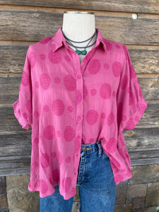 Polka Dot Pink Top