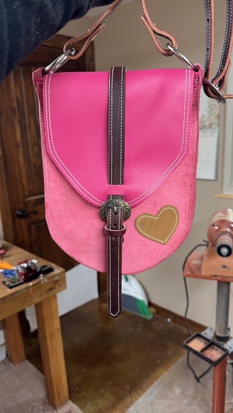 Legging Pocket Purse - Hot Pink Heart 3