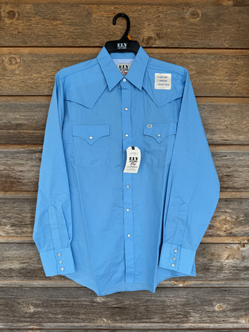 Ely Cattleman Vented Light Blue Longsleeve
