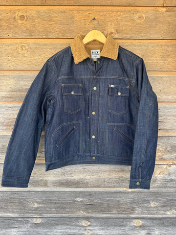 Ely Cattleman Vintage Reissue Denim Jacket with Sherpa
