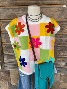 Flower Power Sleeveless Sweater