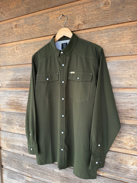 Olive Green Performance Long Sleeve