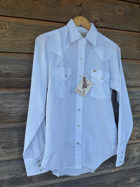 Cowboygirl White Pearl Snap