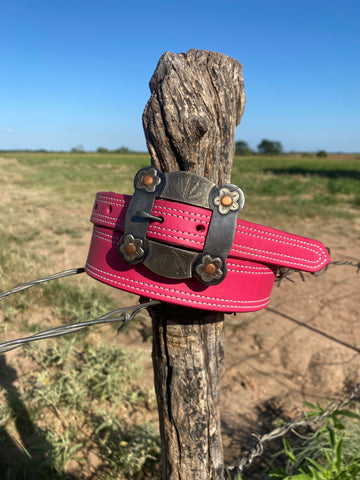 Hot Pink Stitched Belts