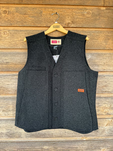 The Button Vest - Charcoal