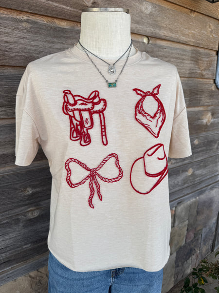 Western Bow Tie Tee