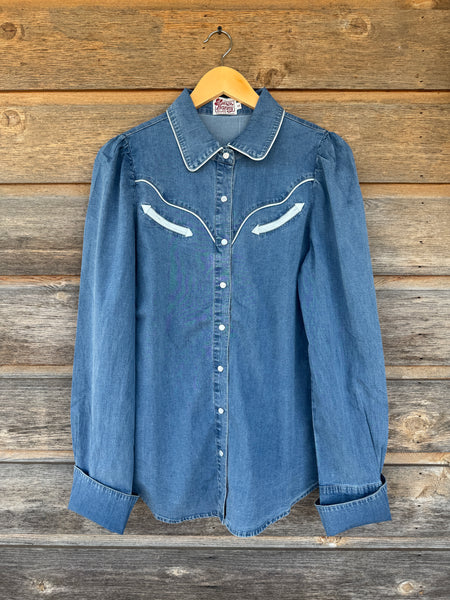 Denim Smile Pockets Long Sleeve