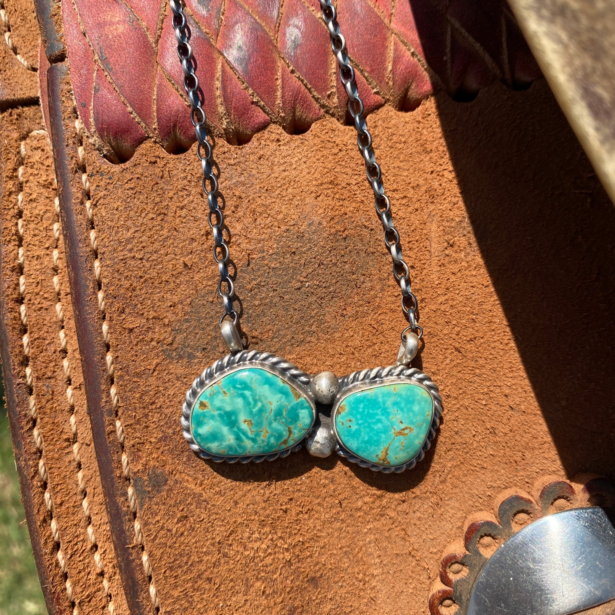 Kingman Turquoise Rope Necklace