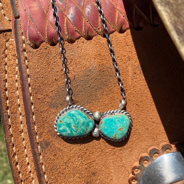 Kingman Turquoise Rope Necklace