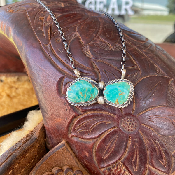 Kingman Turquoise Rope Necklace