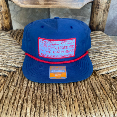 Logo Patch Hat - Navy & Red