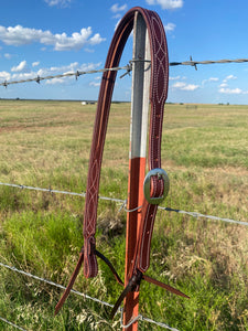 Latigo Gunslinger Stitched Split Ear Headstall - 3/4” Tapered