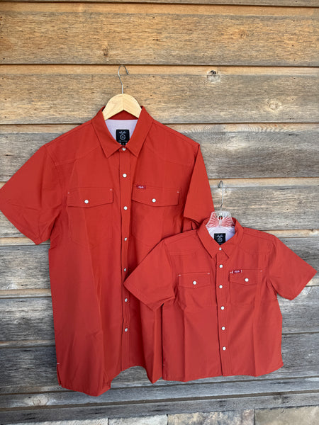 Youth Performance Short Sleeve - Rust