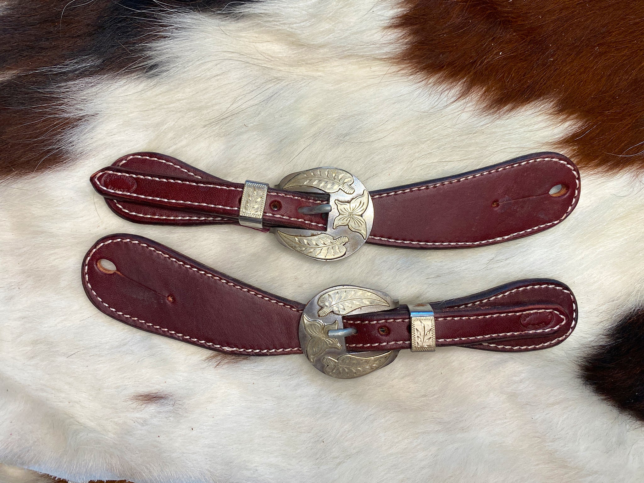 English Bridle Spur Leathers - Dollar Buckles